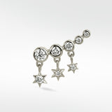 Nocturnal Stars Diamond Crawler Earring