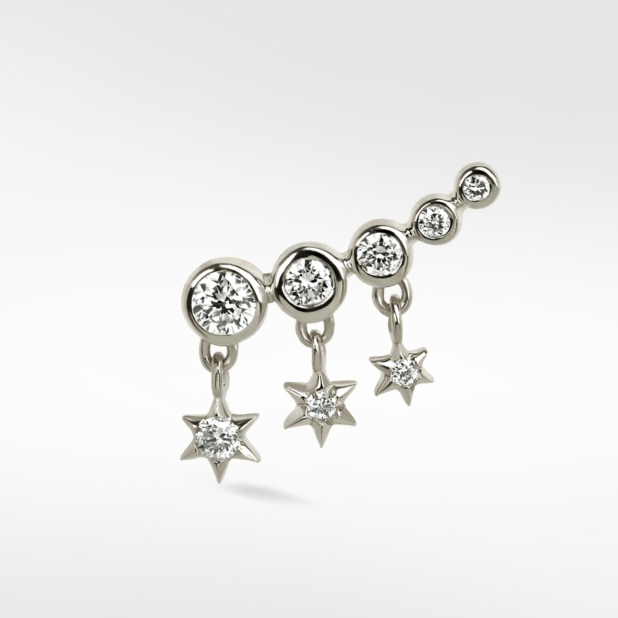 Nocturnal Stars Diamond Crawler Earring