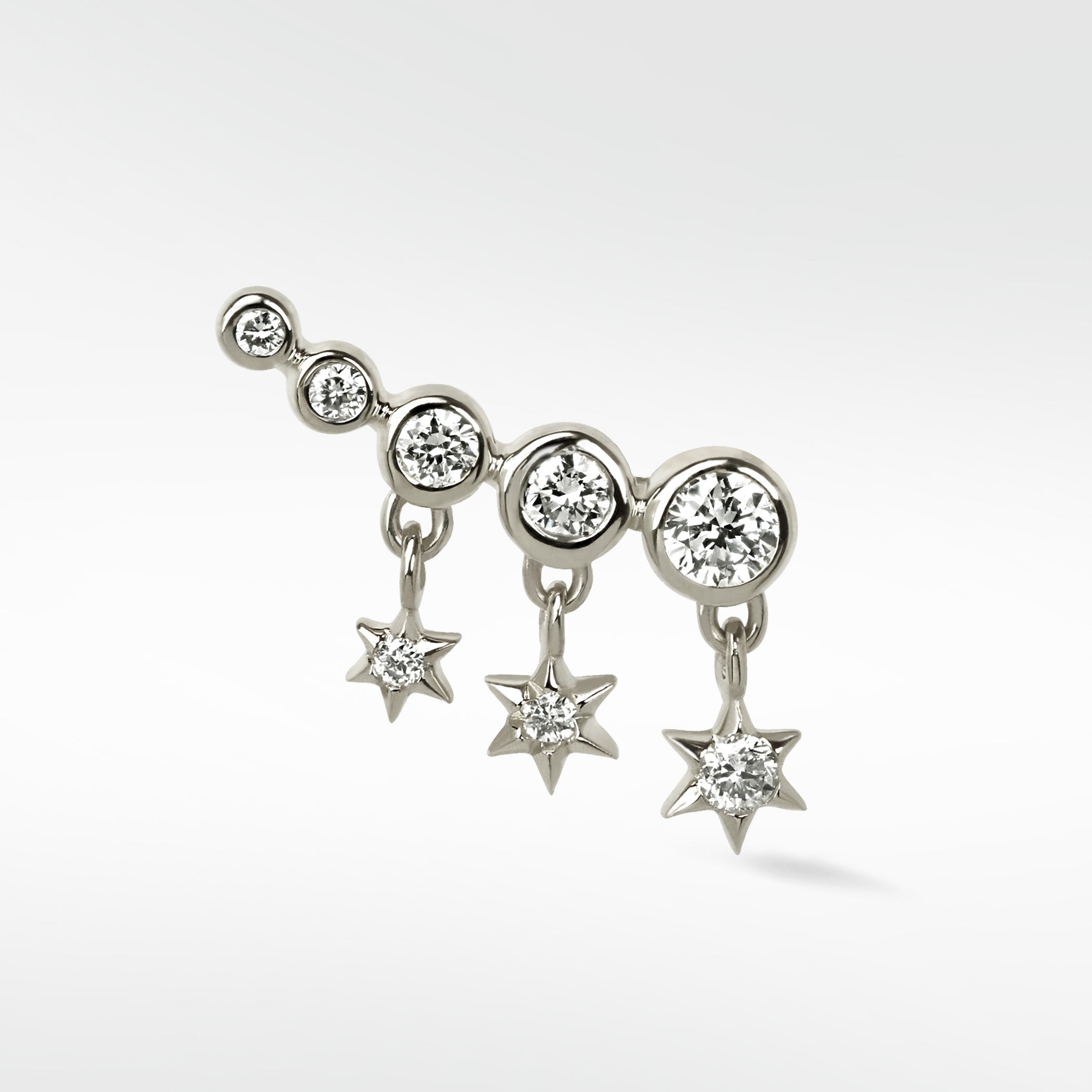 Nocturnal Stars Diamond Crawler Earring