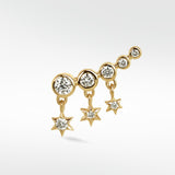 Nocturnal Stars Diamond Crawler Earring