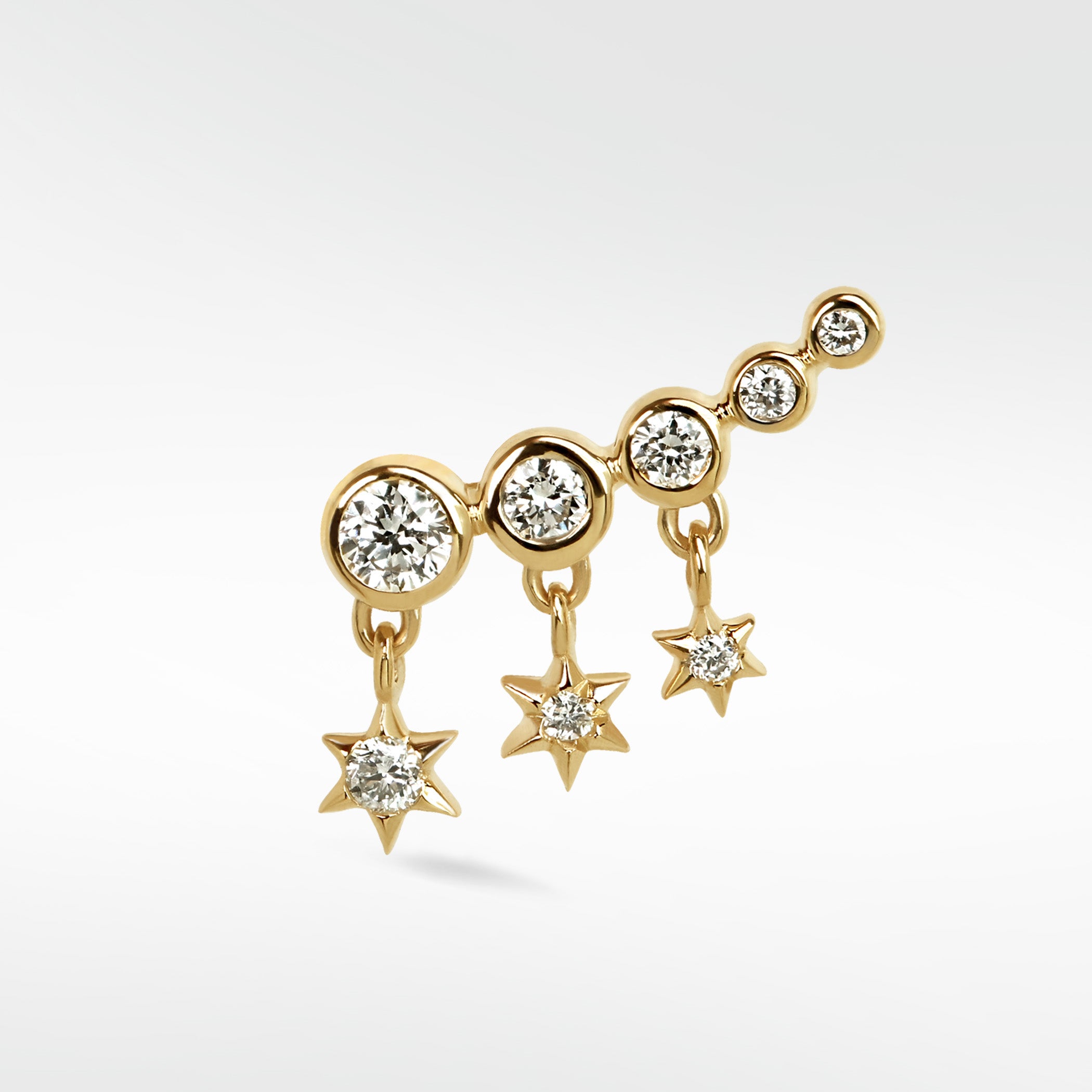 Nocturnal Stars Diamond Crawler Earring