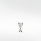 Noble Pear & Round Diamond Earring