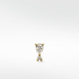 Noble Pear & Round Diamond Earring