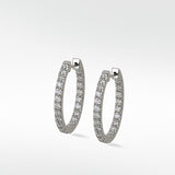 The Signature Platinum Diamond Hoops