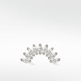 Stately Marquise Diamond Crescent Earring