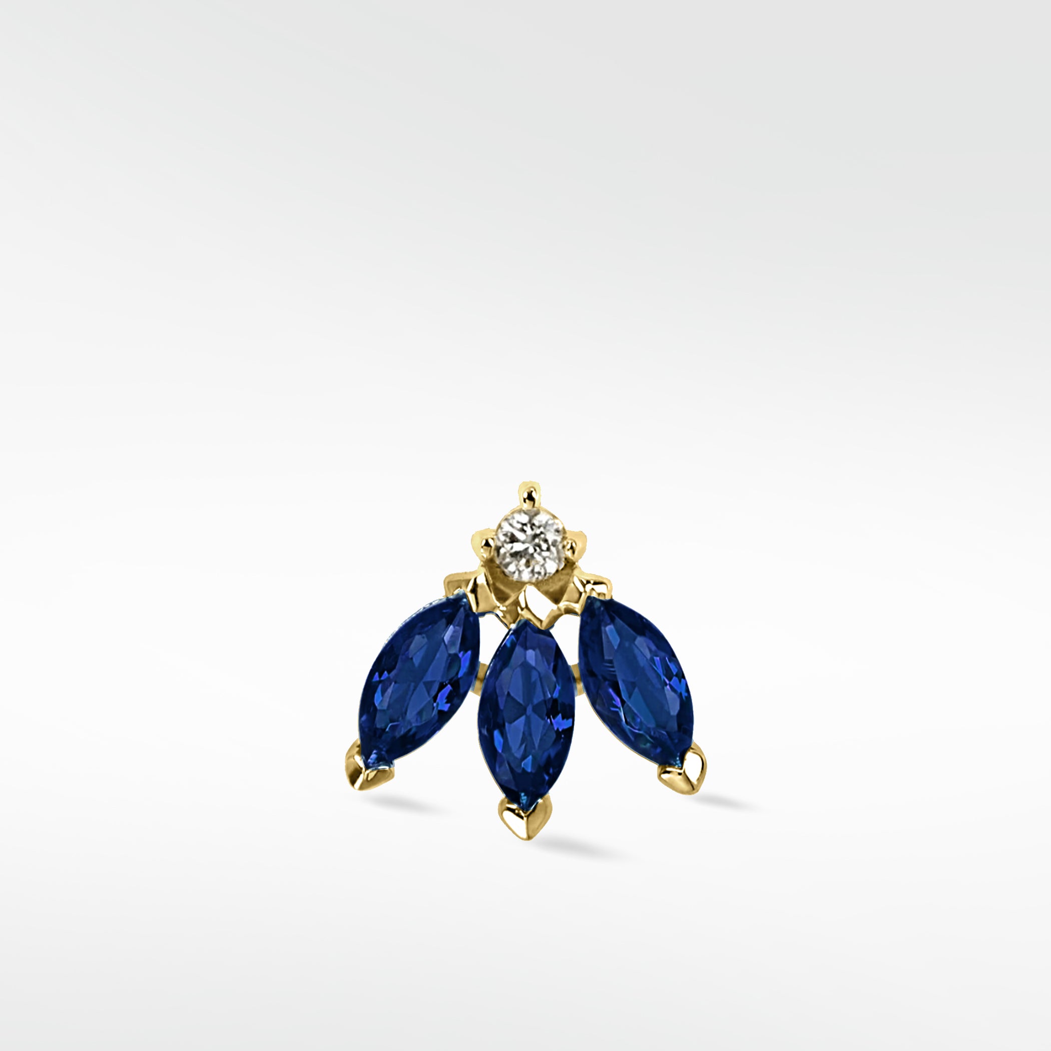 Blossom Stud Blue sapphire