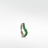 Wavy emerald Hoop