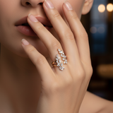 Veto Diamond Open Petal Ring