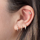 Modernist Graduating Pave Hoop