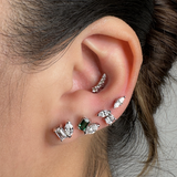 Double Pear Cut Diamond Stud