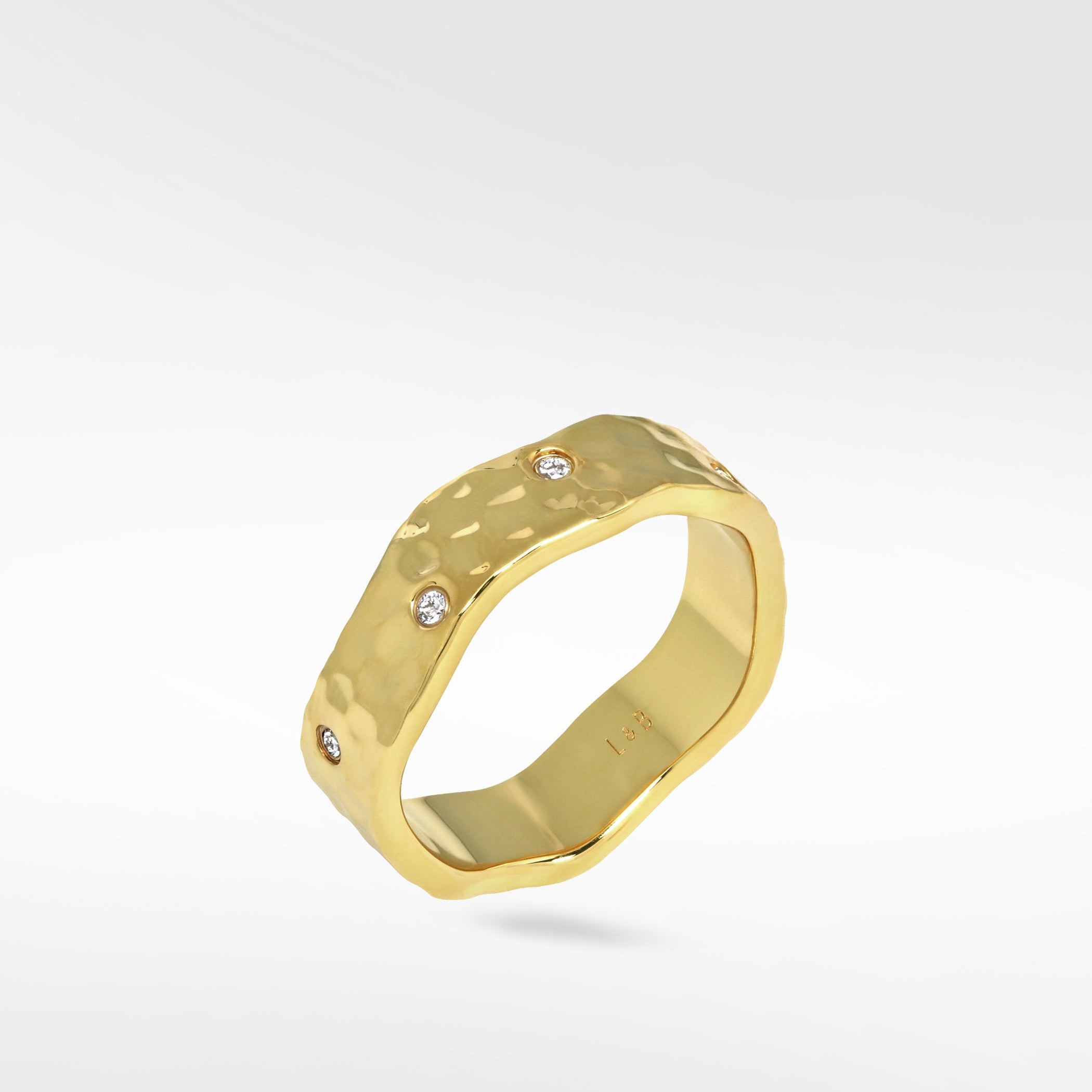 Palm Formed Diamond Ring