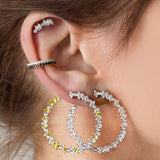 Rainbow Veto Daisy Hoops