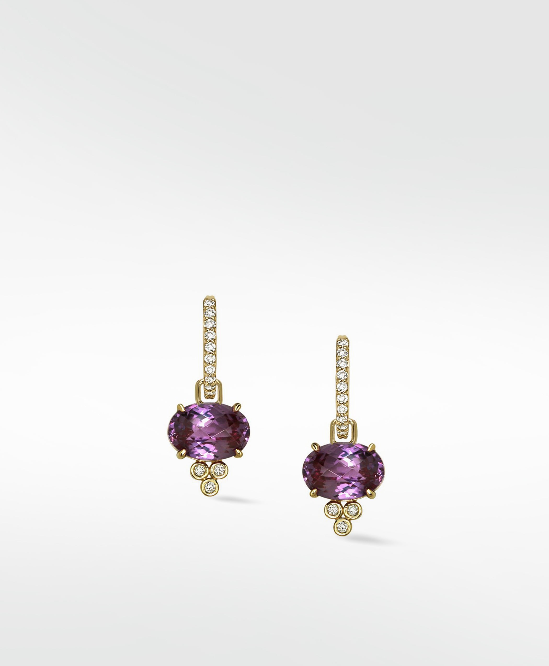 Detachable Purple Sapphire and Diamond Drop with cultured diamonds lab grown diamonds created diamonds lark and berry