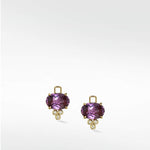 Detachable Purple Sapphire and Diamond Drop with cultured diamonds lab grown diamonds created diamonds lark and berry