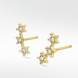 Tri-Polaris Gold Earrings