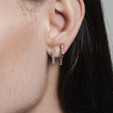 Modernist Tennis Diamond Stud Earring