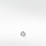 Trillion White Sapphire Stud Earring