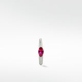 Marquise Set Knife Edged Hoop - Ruby