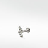 Lightning Strike Diamond Stud Earring