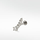 Shooting Star Diamond Crawler Stud Earring