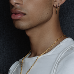 Horizone Double Link Black Earrings