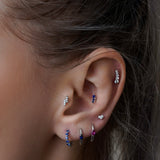 Lightning Strike Diamond Stud Earring