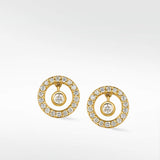 Modernist Shimmer Stud Earrings