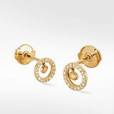 Modernist Shimmer Stud Earrings