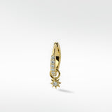 Modernist Diamond Pavé Hoop Earring with Charm