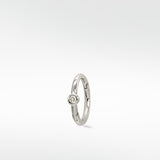 Simple Hoop With Solitaire Stone - Diamond