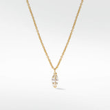 Veto Solitaire Pendant in 14K Gold