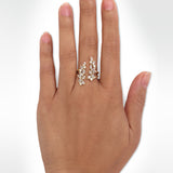 Veto Diamond Open Petal Ring