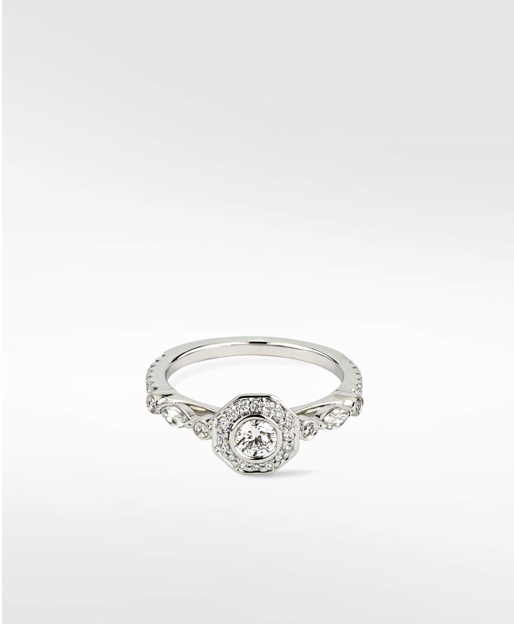 Aerides Diamond Dress Ring in Solid 18K Gold - Lark and Berry