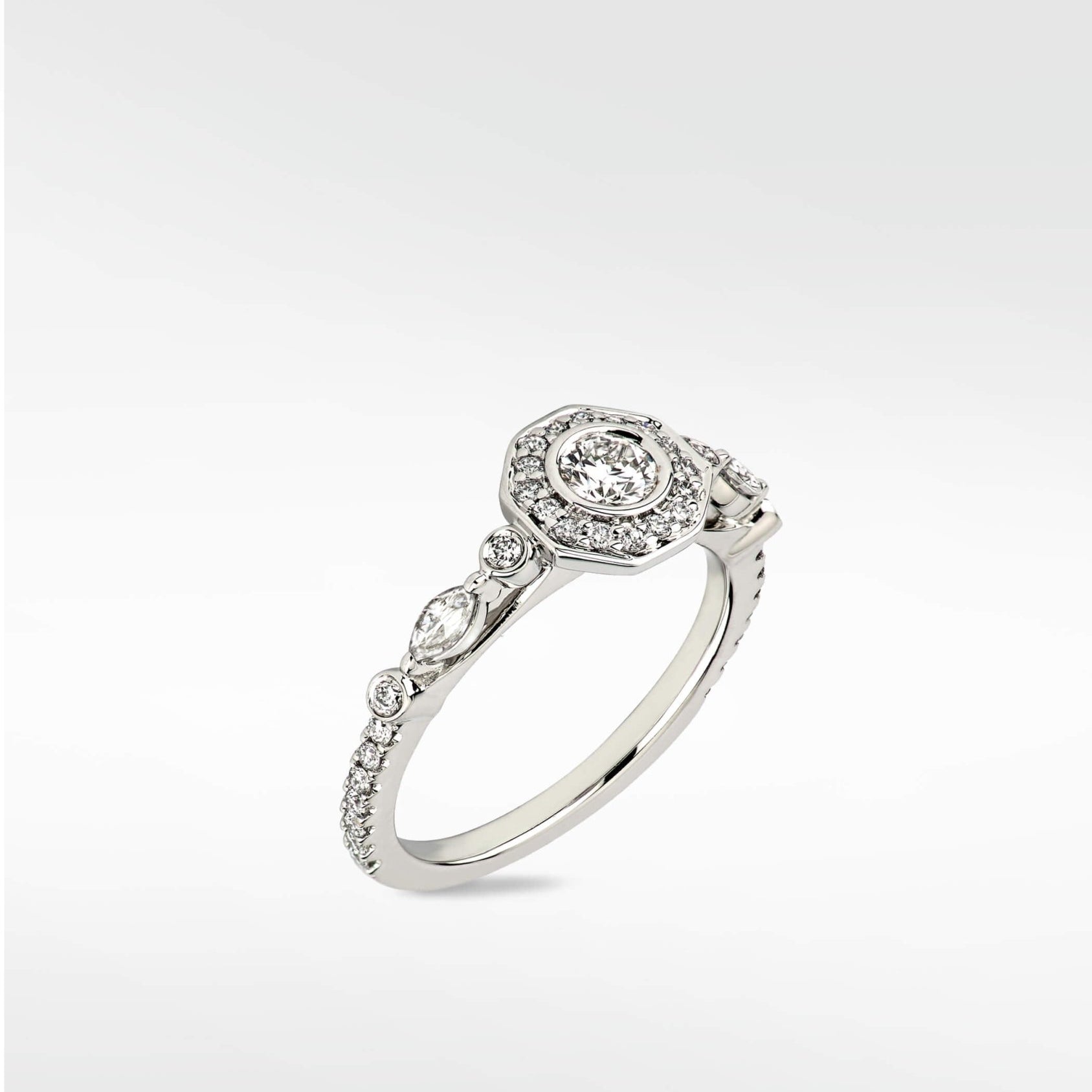 Aerides Diamond Dress Ring in Solid 18K Gold - Lark and Berry