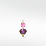 Detachable Pink and Purple Sapphire Drop Earrings - Lark and Berry
