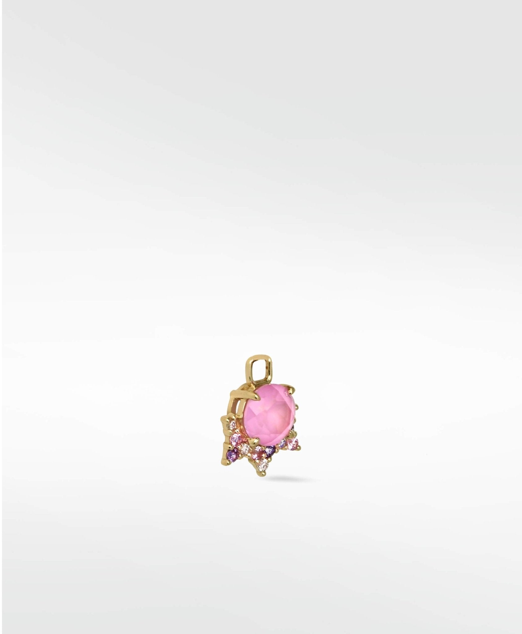 Detachable Pink Sapphire Celestial Drop Earrings - Lark and Berry