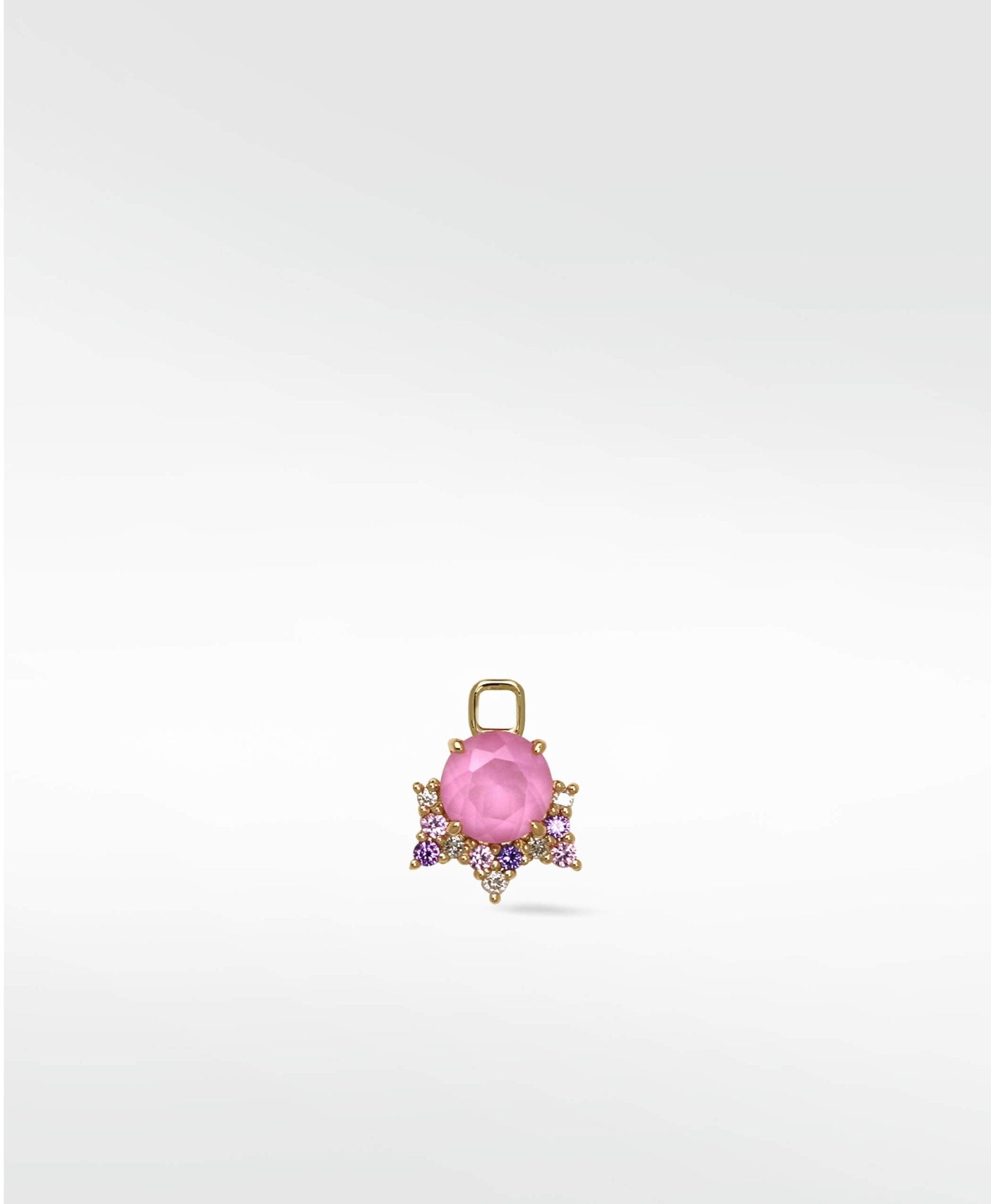 Detachable Pink Sapphire Celestial Drop Earrings - Lark and Berry