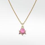 Detachable Pink Sapphire Celestial Drop Earrings - Lark and Berry