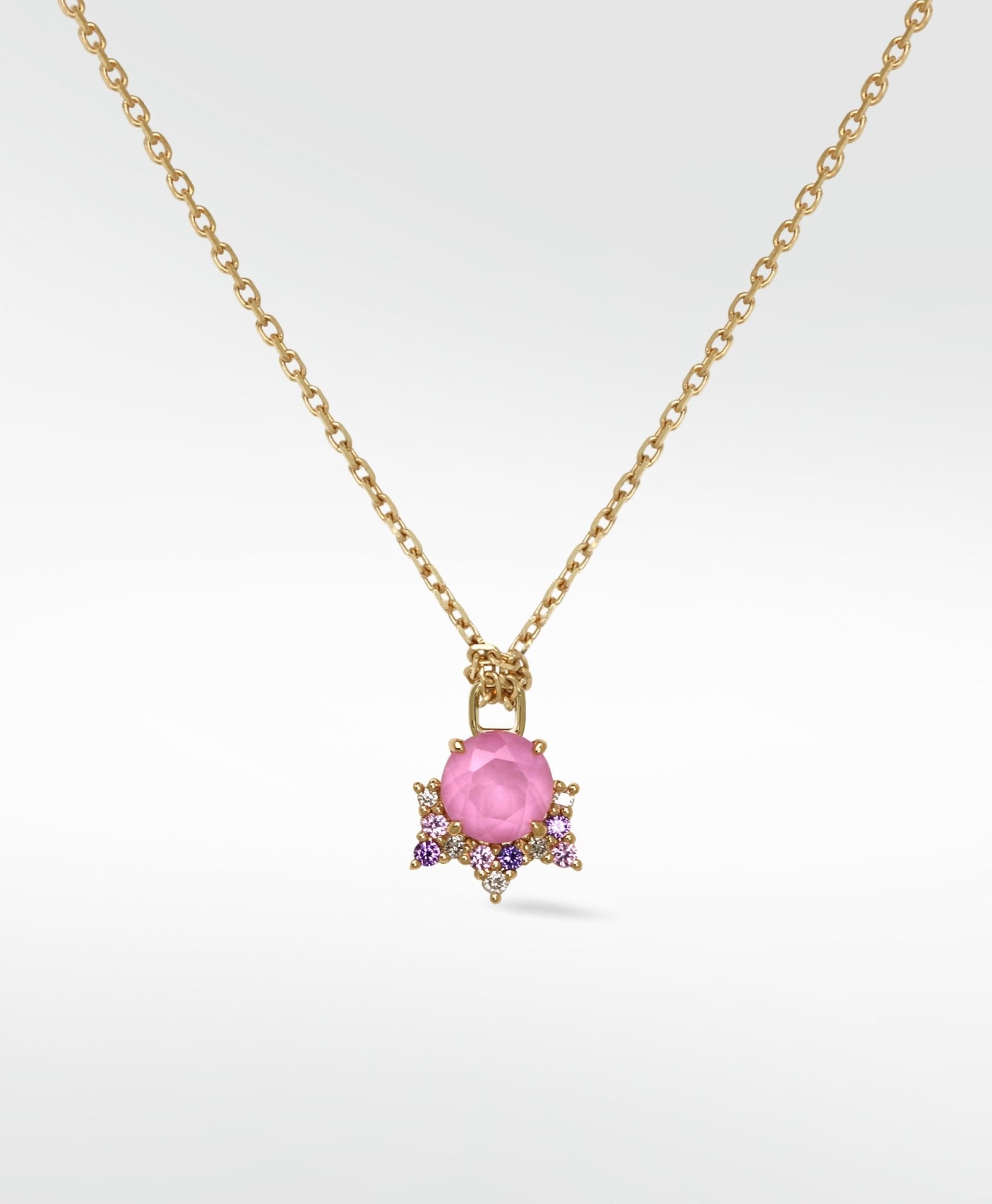 Detachable Pink Sapphire Celestial Drop Earrings - Lark and Berry