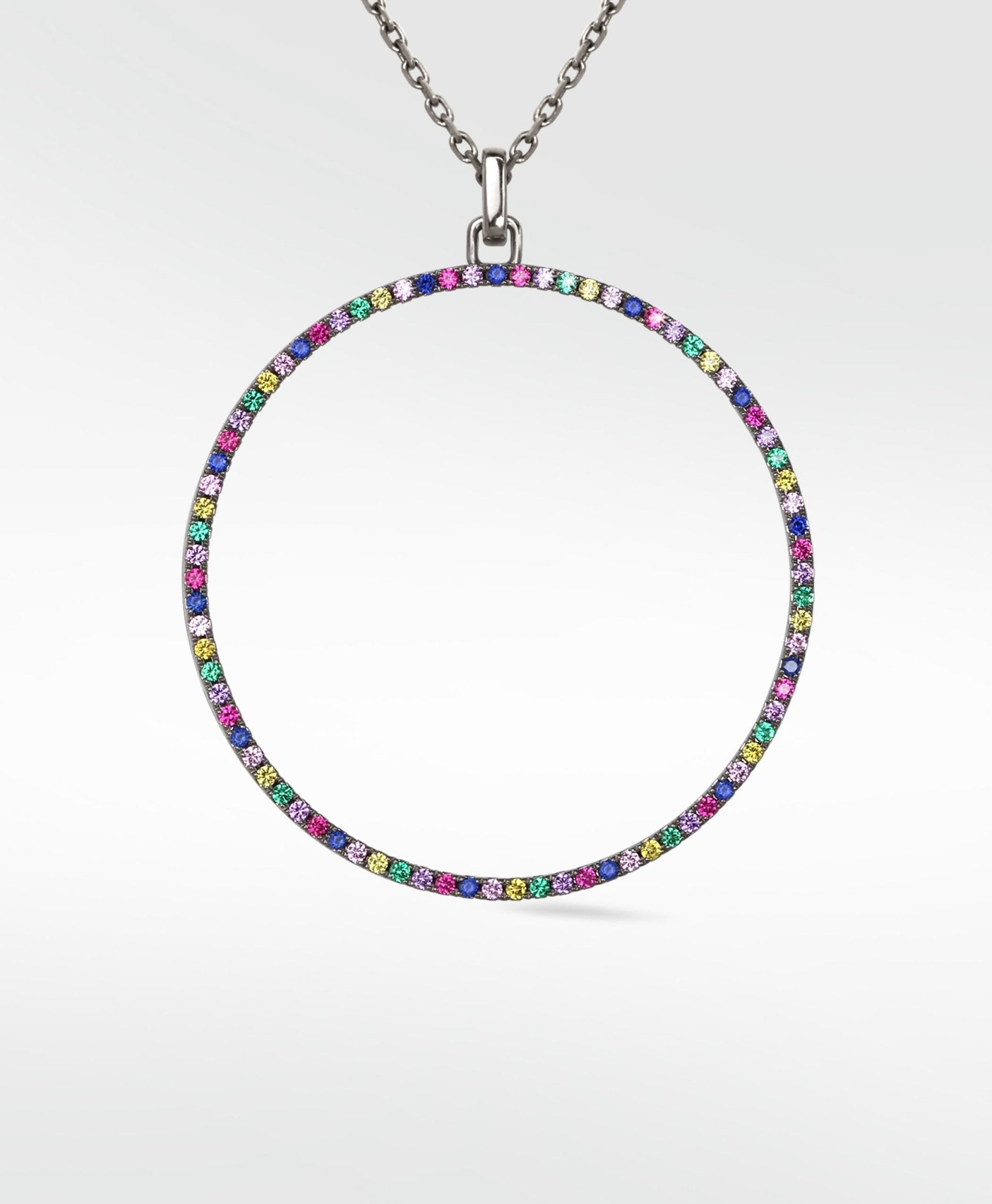 Detachable Rainbow Statement Circular Drop - Lark and Berry