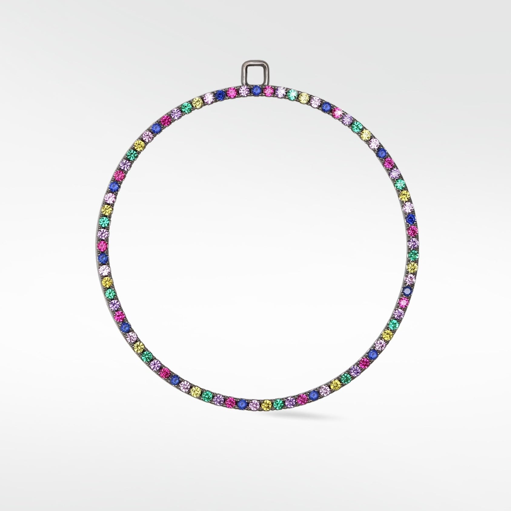 Detachable Rainbow Statement Circular Drop - Lark and Berry