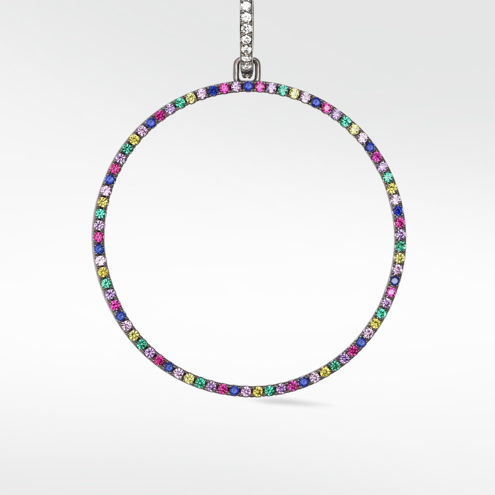 Detachable Rainbow Statement Circular Drop - Lark and Berry