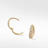 Dune Diamond Medium Brushed Hoop