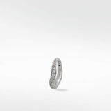 Dune Diamond Medium Brushed Hoop