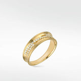 Dune Slim Diamond Band in Solid 14K Yellow Gold - Lark and Berry