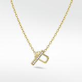 Eclipsis Toggle Necklace with Diamonds in 18k Yellow Gold - Lark and Berry
