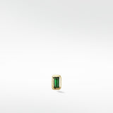 Emerald Baguette Stud Earring