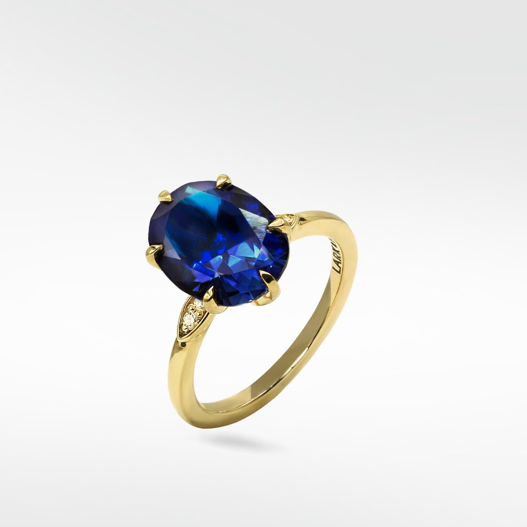 Flora Blue Sapphire Cocktail Ring - Lark and Berry