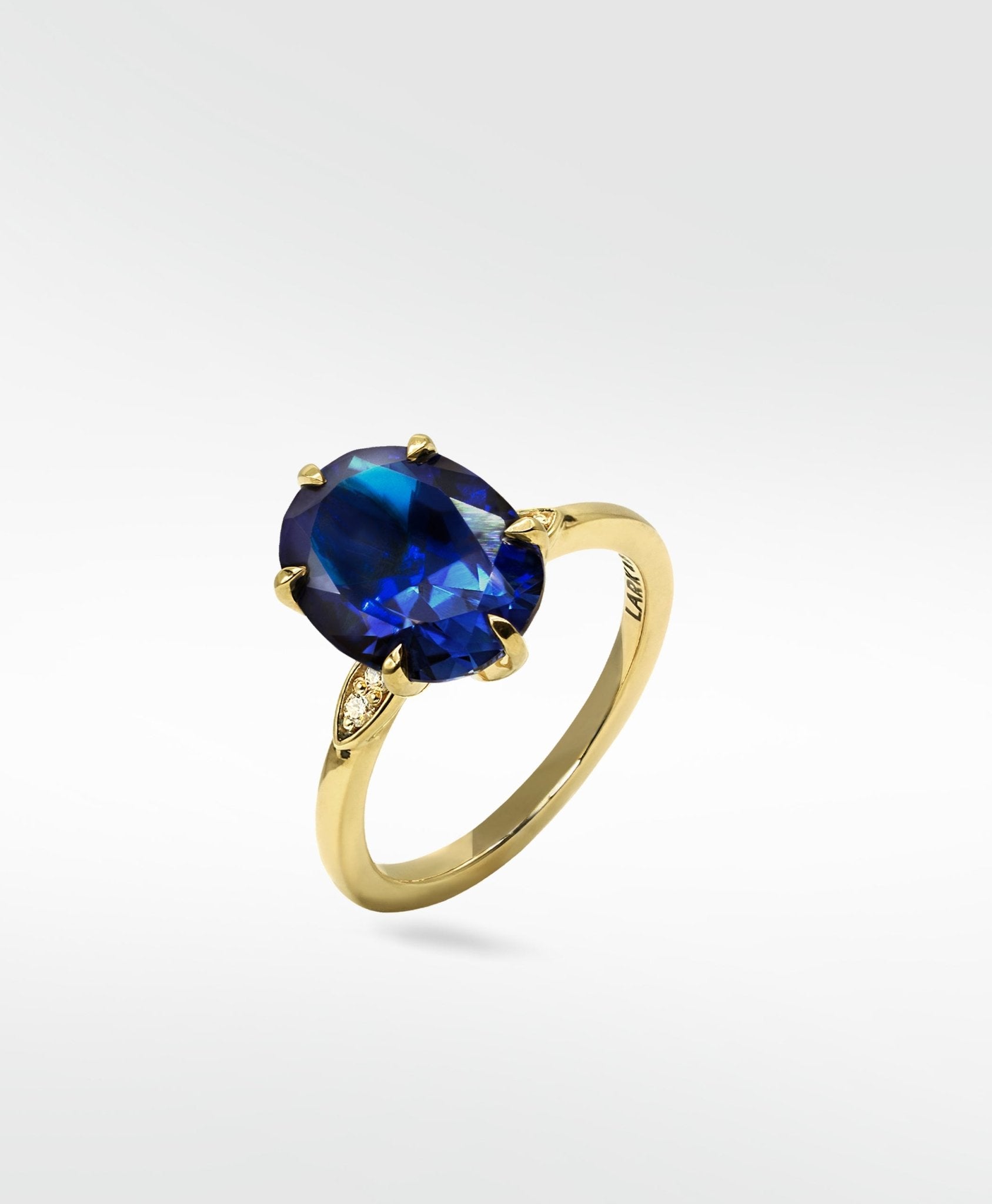 Flora Blue Sapphire Cocktail Ring - Lark and Berry