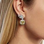 Flora Blue Sapphire Detachable Drops in Solid 18K White Gold - Lark and Berry